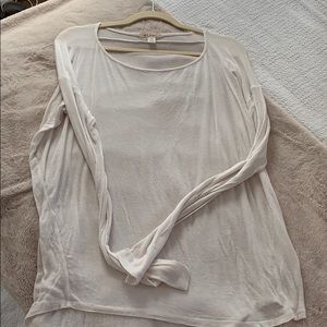 White long sleeve top